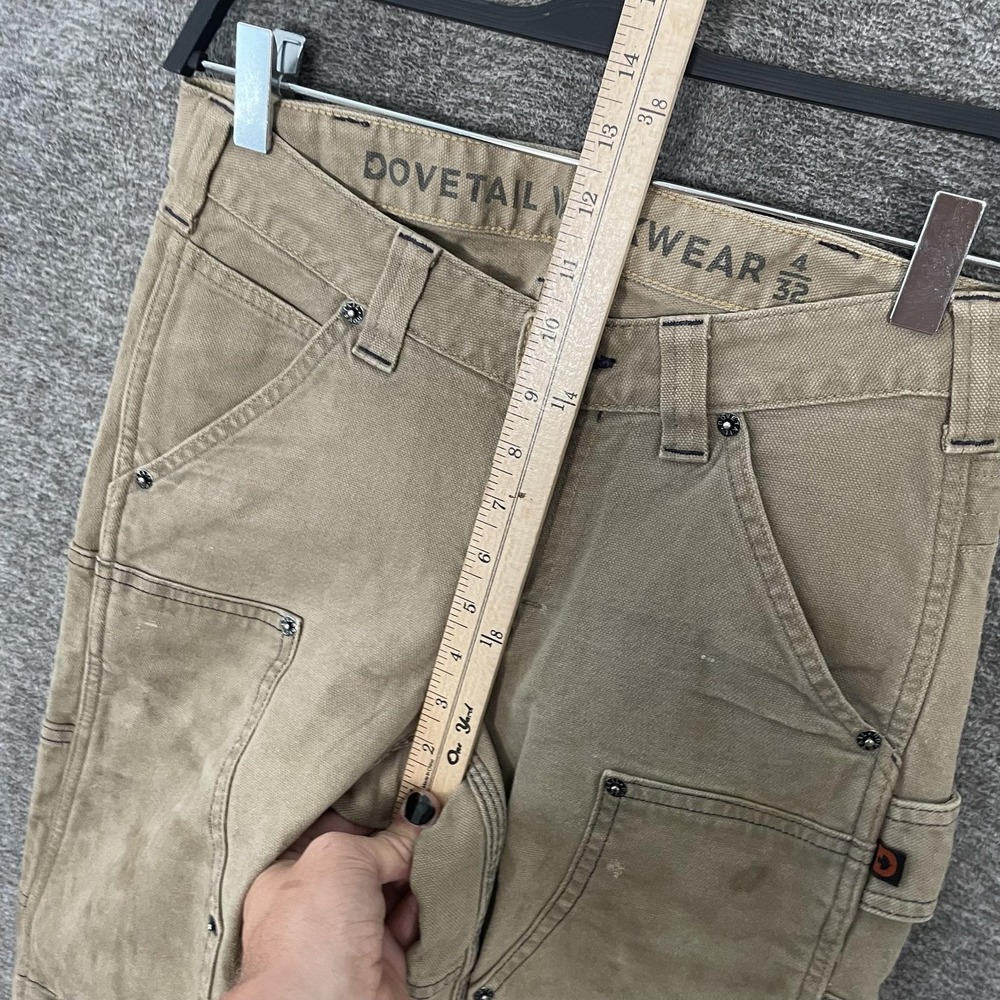 Dovetail Workwear Pants Women 4 Brown Britt Utility Carpenter Canvas Double Knee - Picture 8 of 15